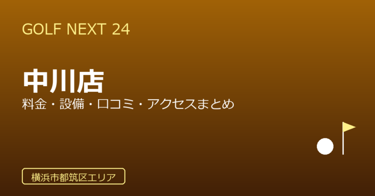 GOLF NEXT 24 中川店の口コミ・料金・アクセス完全ガイド