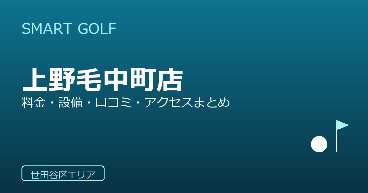 SMART GOLF 上野毛中町店の口コミ・料金・アクセス完全ガイド